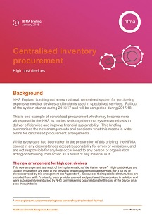 Centralised inventory procurement cover